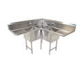 BK Resources BKCS-3-24-14-24T Compartment Sinks - BKCS-3-24-14-24T