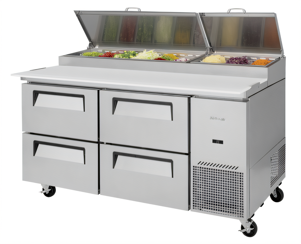 Turbo Air TPR-67SD-D4-N Super Deluxe Prep Tables - TPR-67SD-D4-N