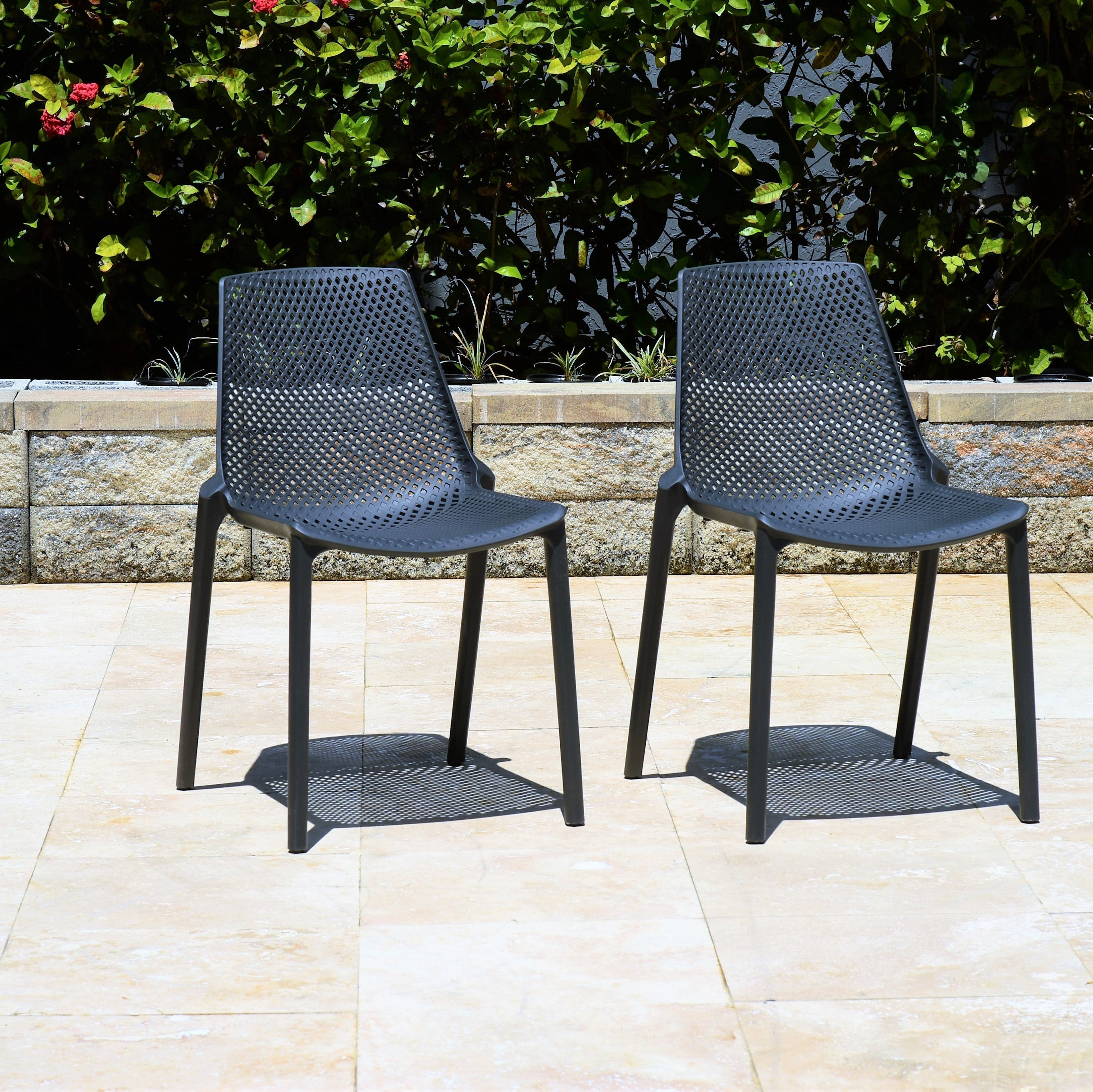 Midtown Concept Valencia White Stacking Indoor Dining Chair - 4PC - PLI VALEN_SIDE_WHT