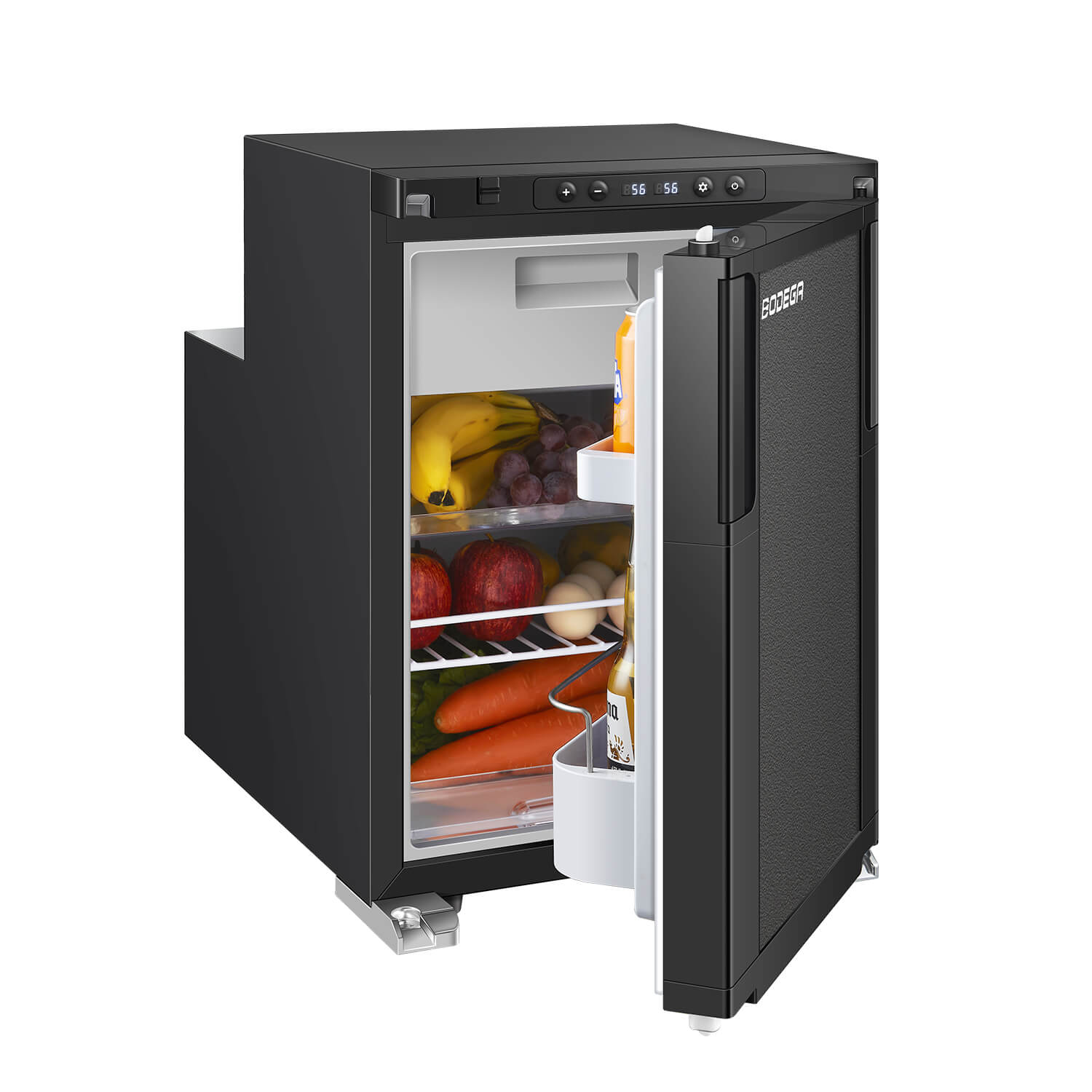 BODEGA 12 Volt RV Refrigerator 45L/1.6cu.ft RV Fridge and Freezer