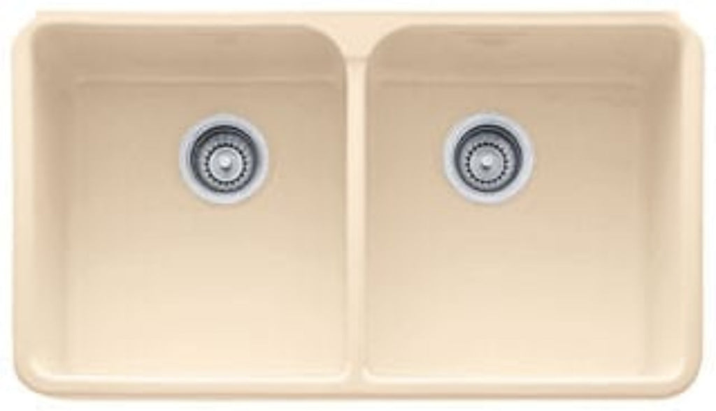 FRANKE MHK72031WH Franke Manor House 31.25-In. X 19.75-In. White Apron Front Double Bowl Fireclay Kitchen Sink -