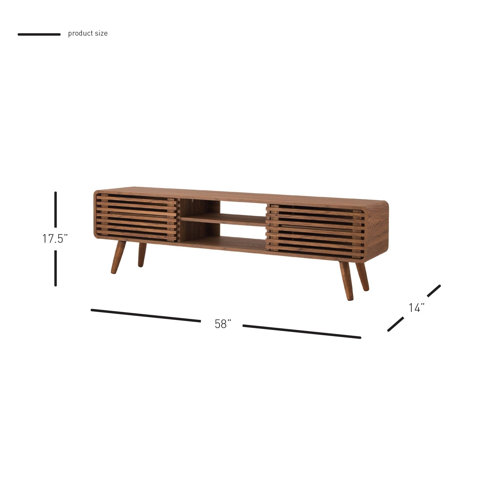 New Pacific Direct Wilson 58" Slat Low TV Stand  - 1340004