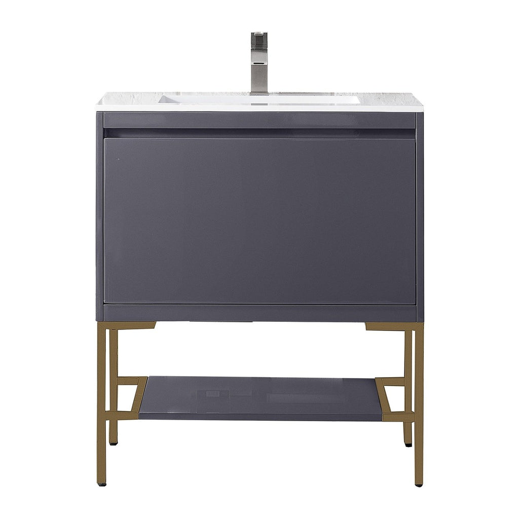 James Martin Vanities Milan 31.5" Single Vanity Cabinet - 801V31.5GWRGDCHB