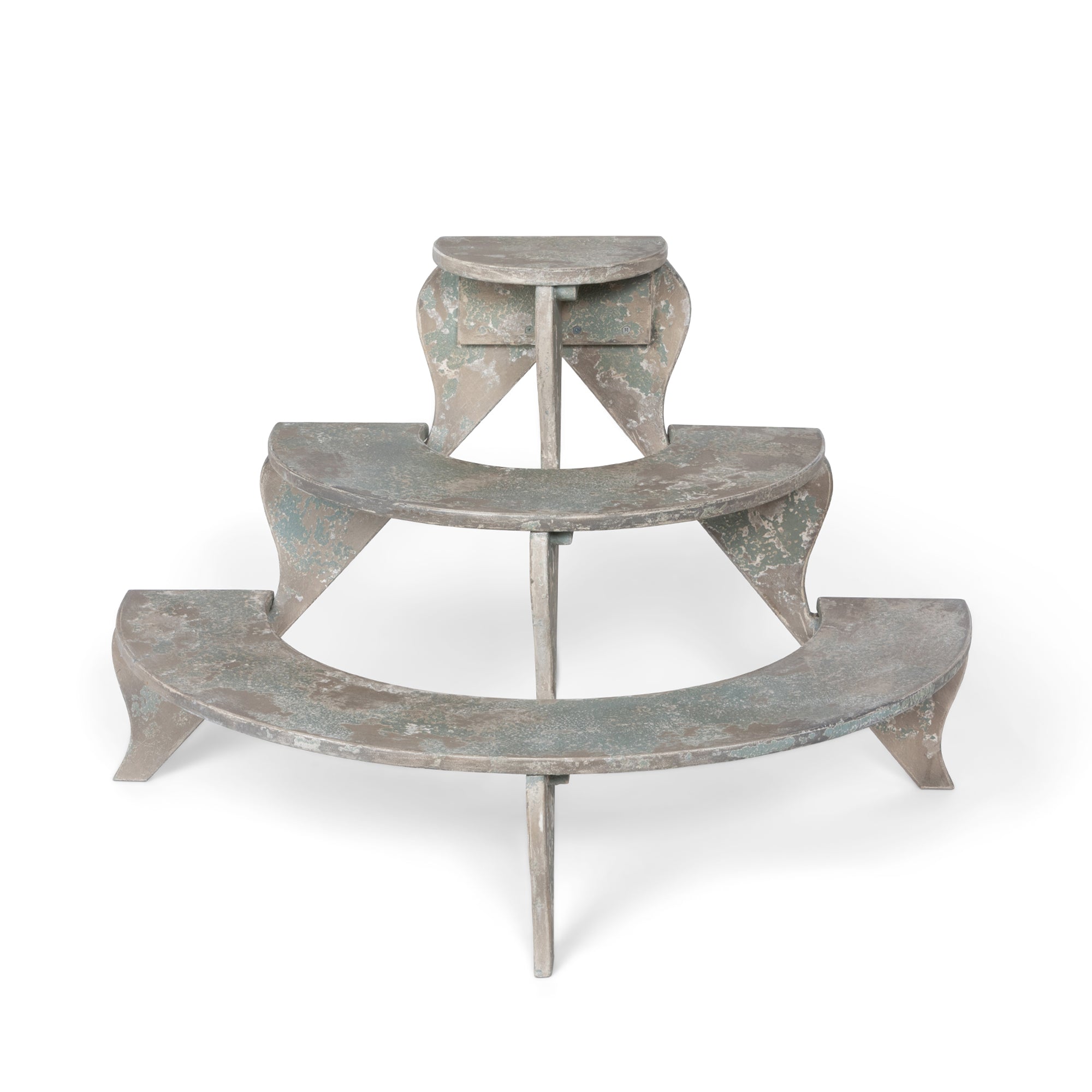 Park Hill Collection Wood Garden Tiered Plant Stand - Rustic Three-Tier Display for Potted Plants, Handcrafted Charm - EGG36152
