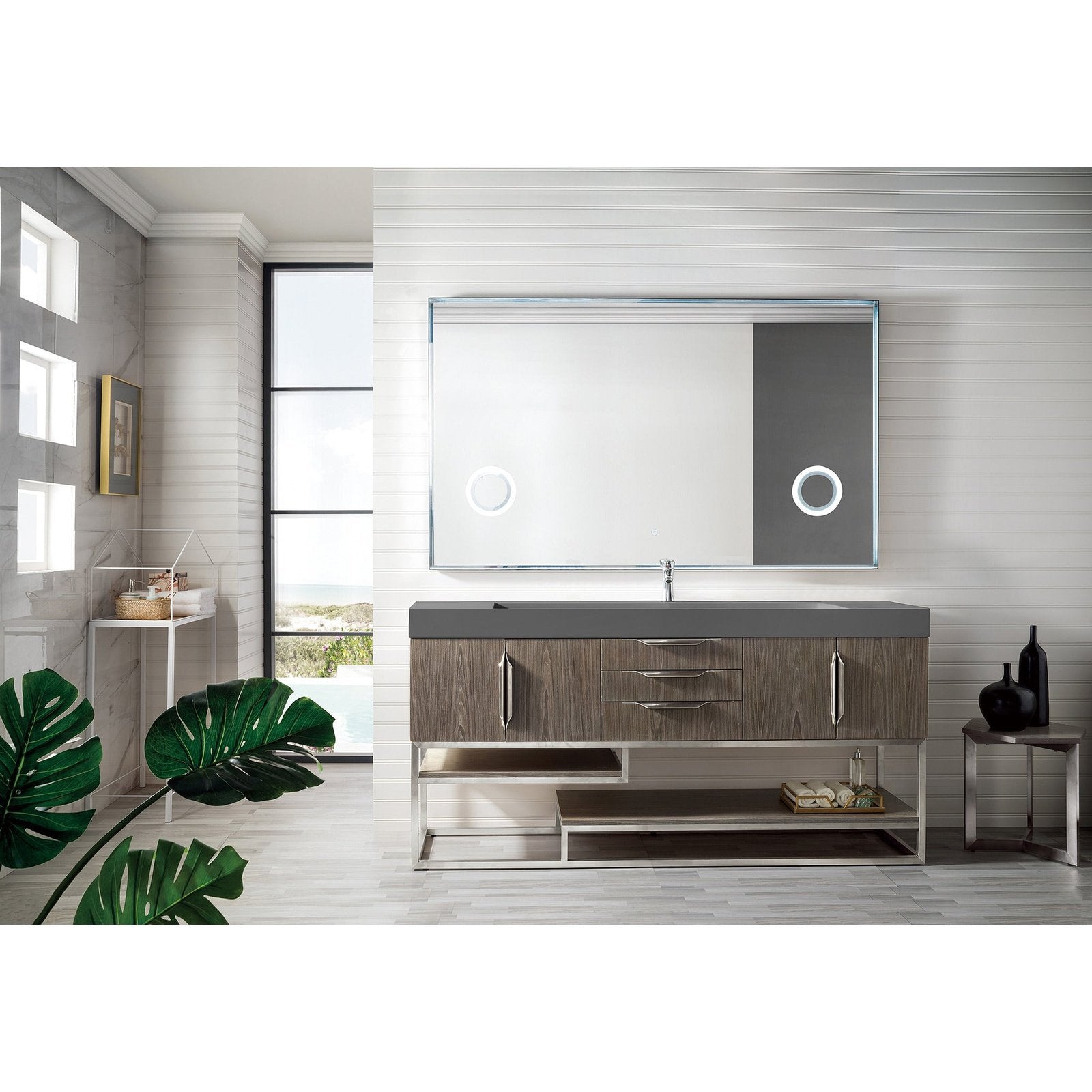 James Martin Vanities Columbia 72" Single Vanity - 388-V72S-AGR-MB-DGG
