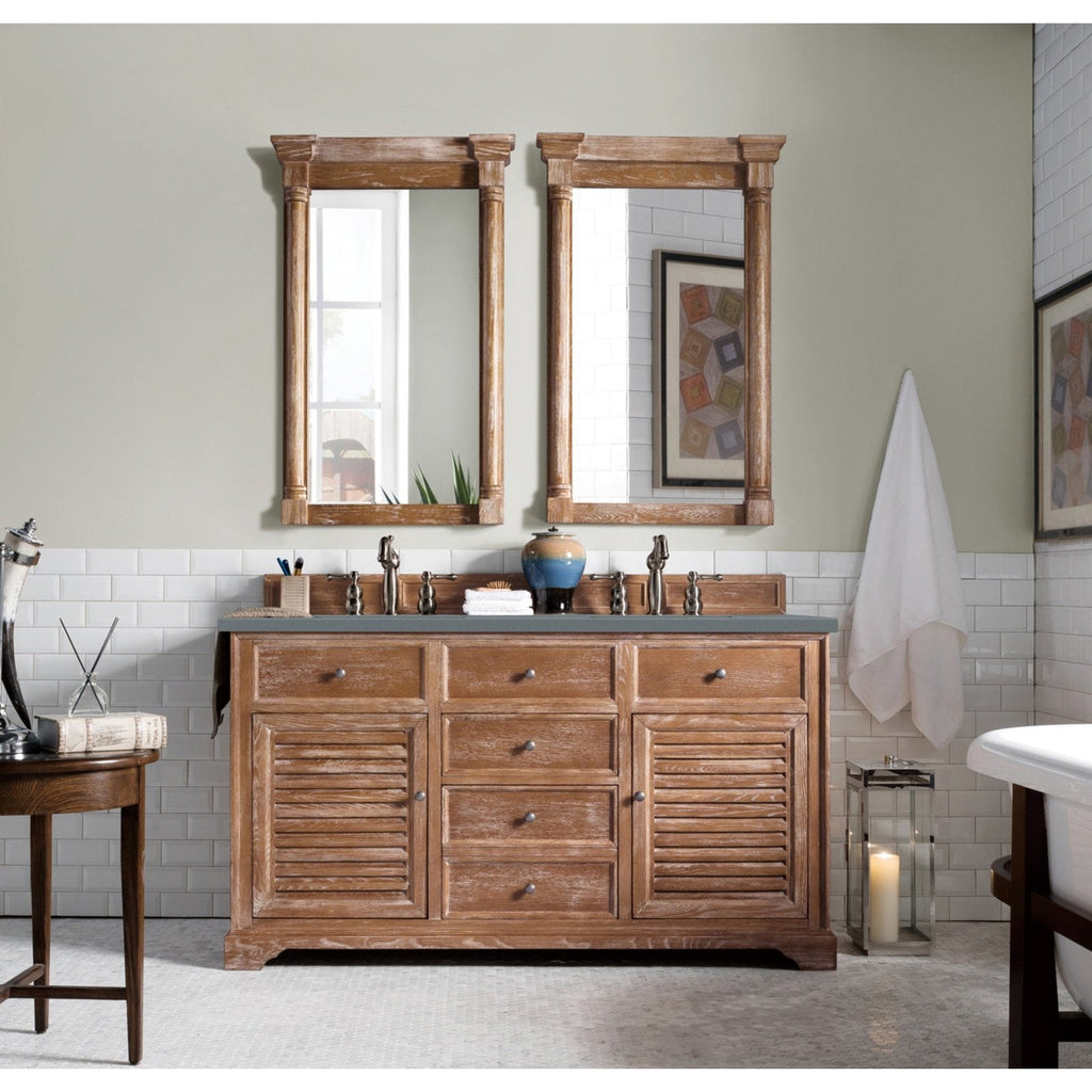 James Martin Vanities Savannah 60" Driftwood Double Vanity - 238-104-5611-3AF
