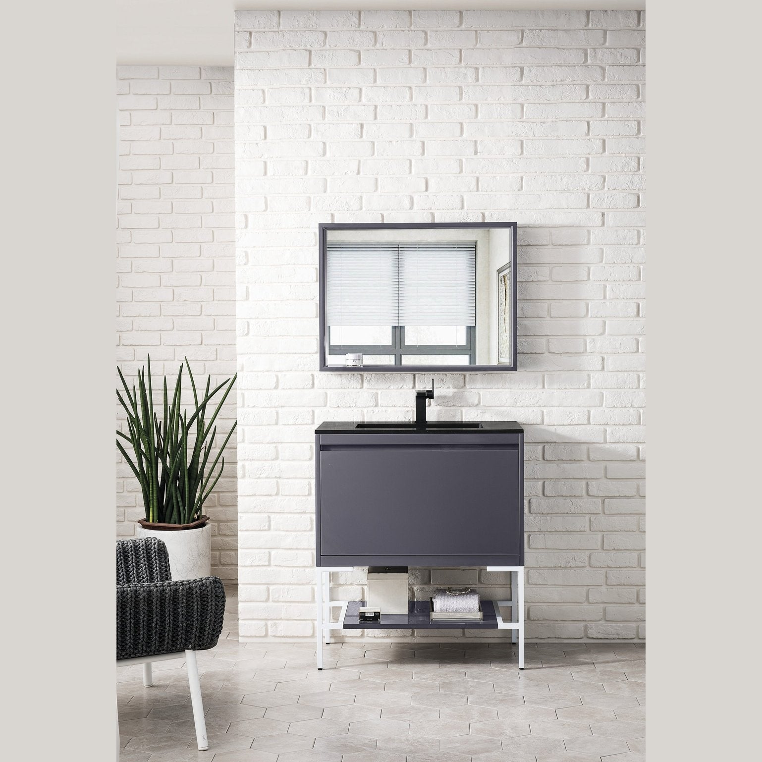 James Martin Vanities Milan 31.5" Single Vanity Cabinet - 801V31.5GWRGDCHB