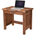 QW Amish JD Mission Live Edge 36" Writing Desk w/ Optional Hutch - 162T-2436WD-LE