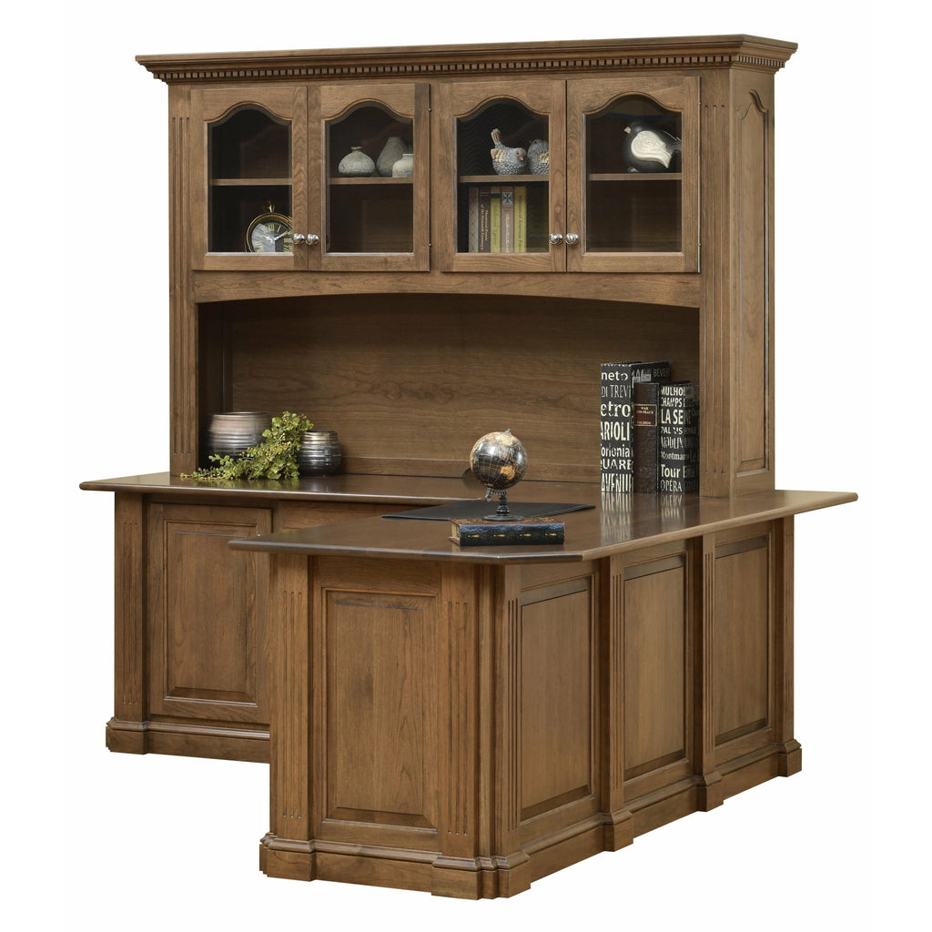 QW Amish Signature Corner Desk with Optional Hutch - 450C-SIG-1702-RP8