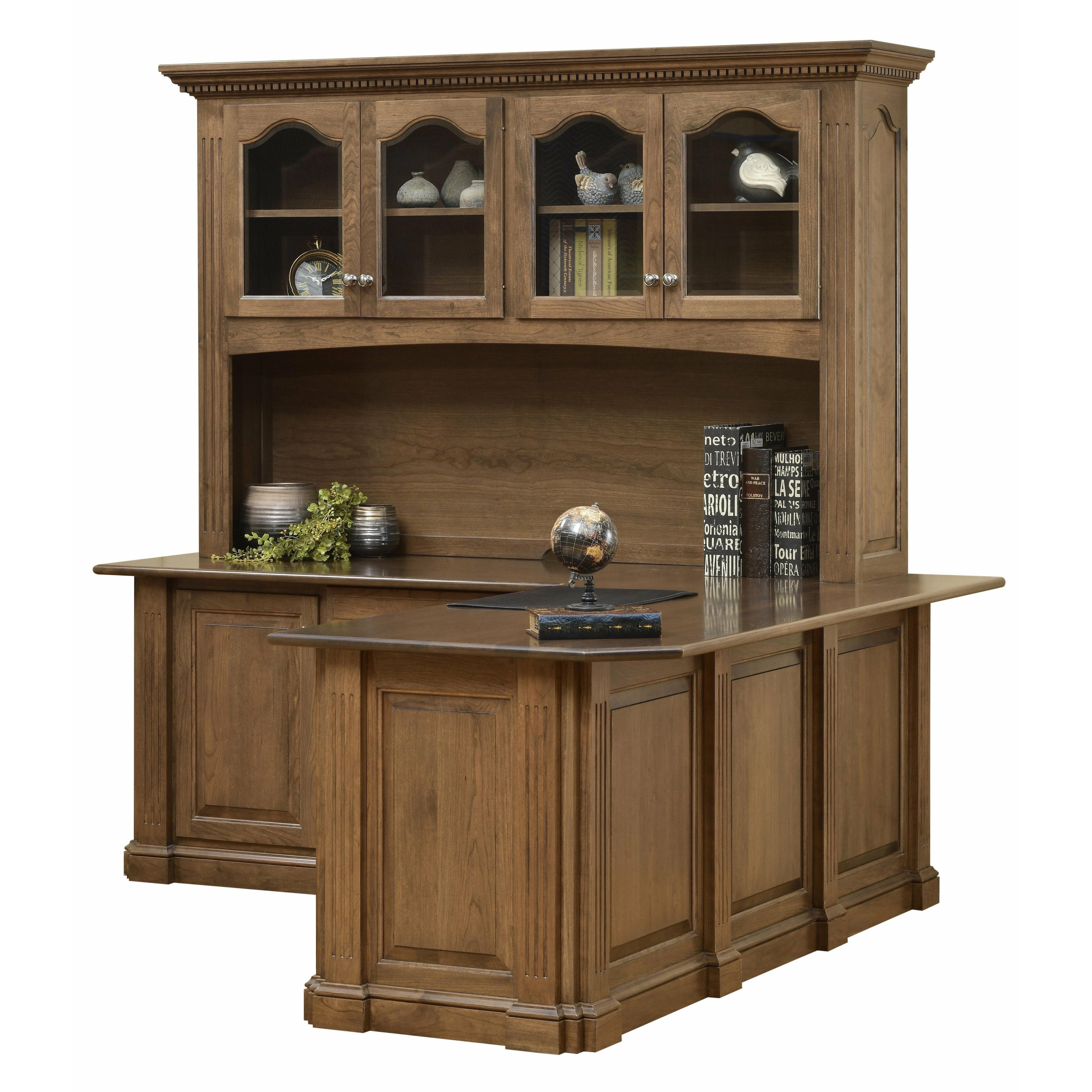QW Amish Signature Corner Desk with Optional Hutch - 450C-SIG-1702-RP8