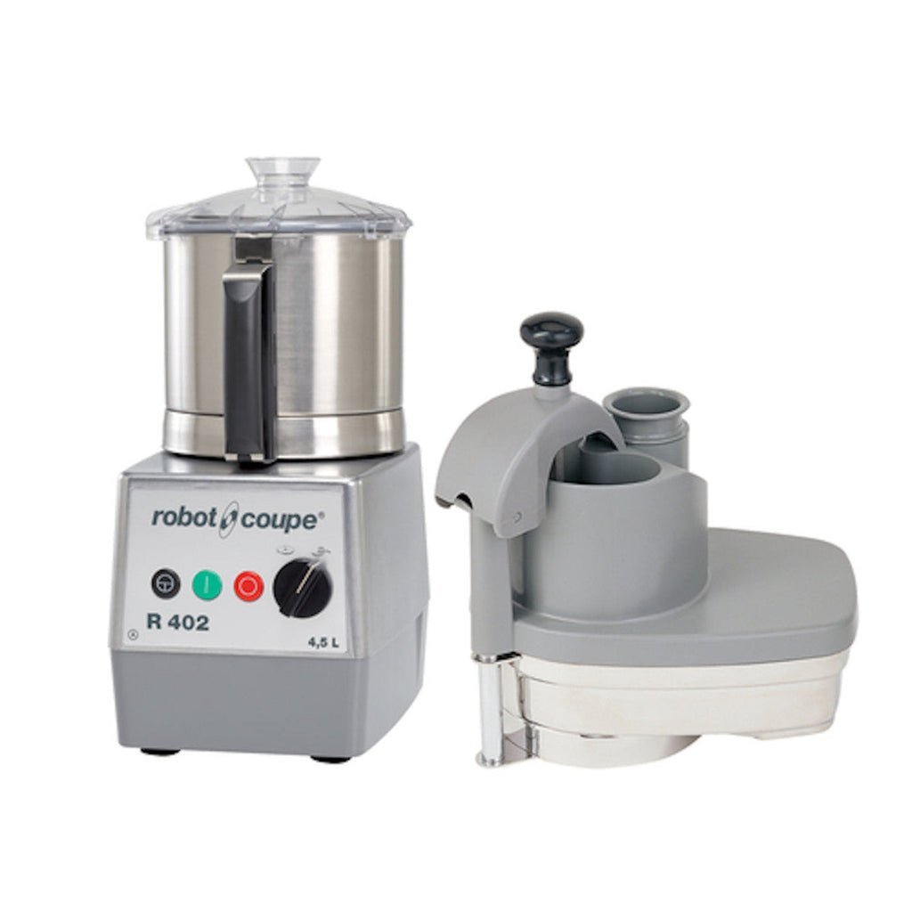 Robot Coupe R402A Combination Continuous Feed Food Processor with 4.5 Qt. Stainless Steel Bowl - RCR402