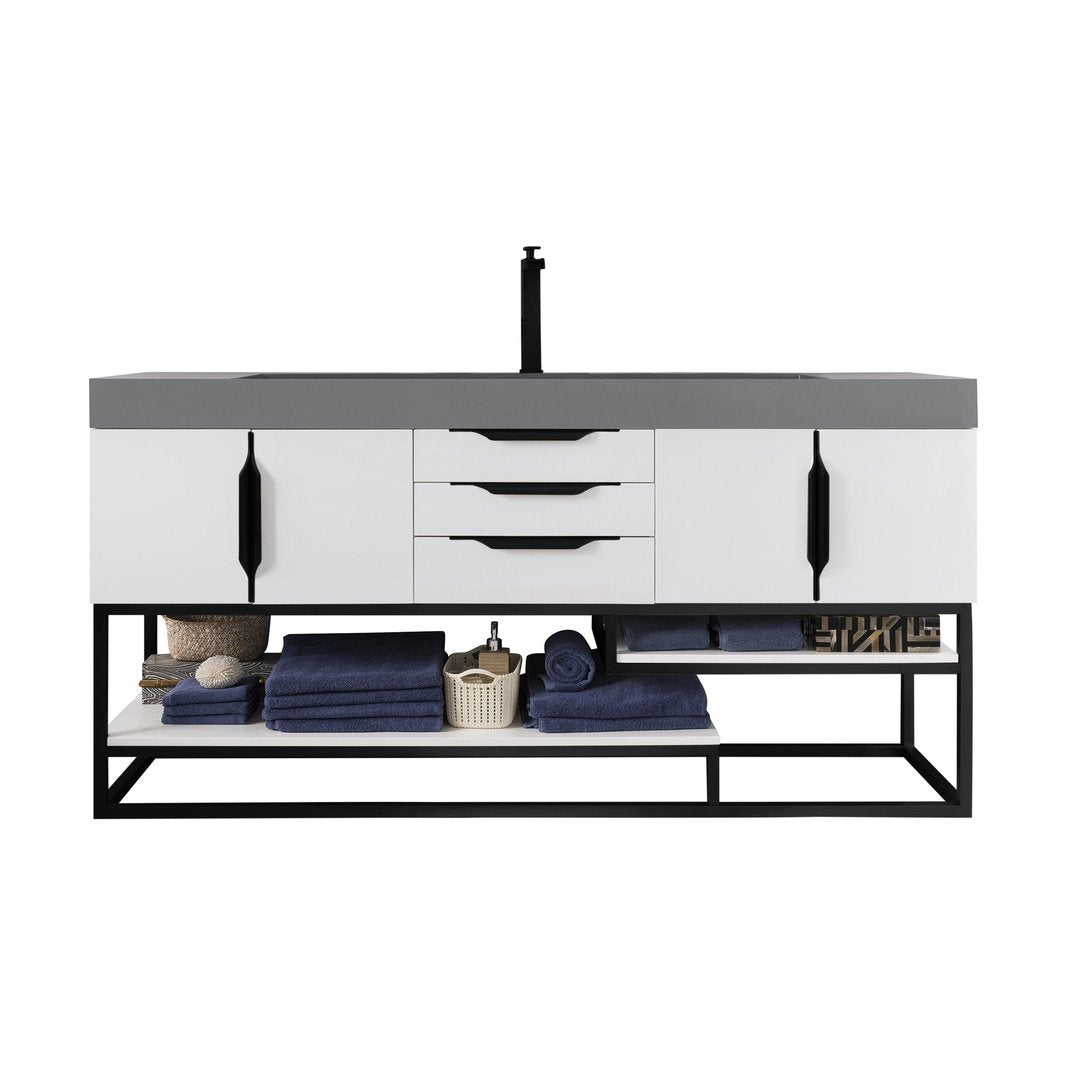James Martin Vanities Columbia 72" Single Vanity - 388-V72S-AGR-MB-DGG