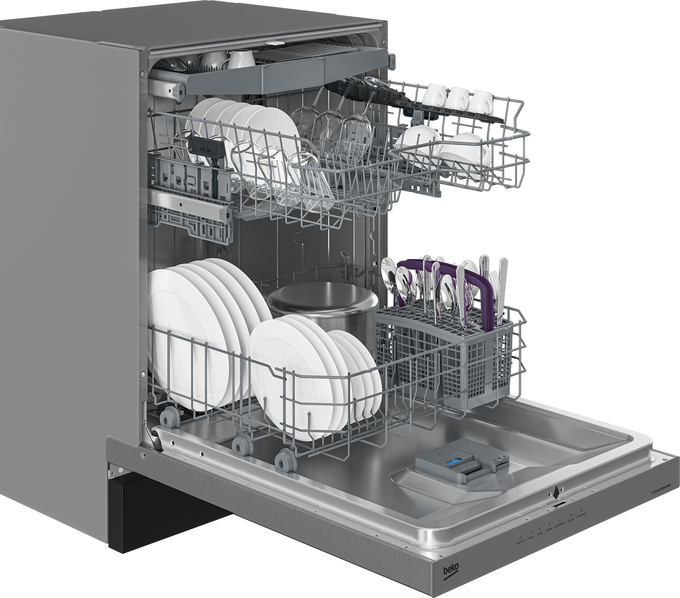 BEKO DUT36522X Tall Tub Dishwasher with (15 place settings, 45.0 in Stainless Steel