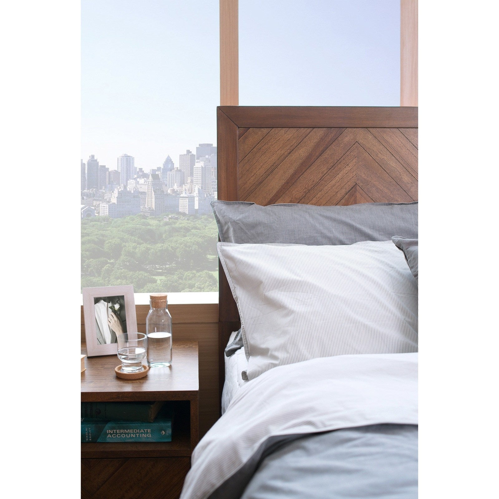 New Pacific Direct Piero Chevron Queen Headboard  - 7800046