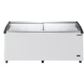 Maxx Cold Curved Glass Top Chest Freezer Display, 71.7"W, 14.30 cu. ft. Storage Capacity, Equipped with (8) Wire Baskets, in White - MXF72CHC-8