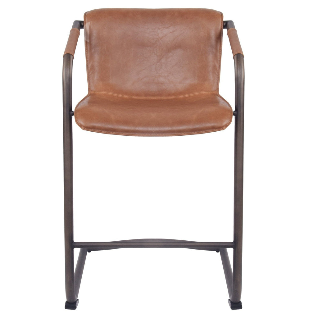 New Pacific Direct Indy PU Leather Counter Stool, (Set of 2) - 1060004-215