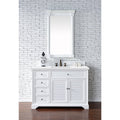 James Martin Vanities Savannah 48" Bright White Single Vanity - 238-104-V48-BW-3AF