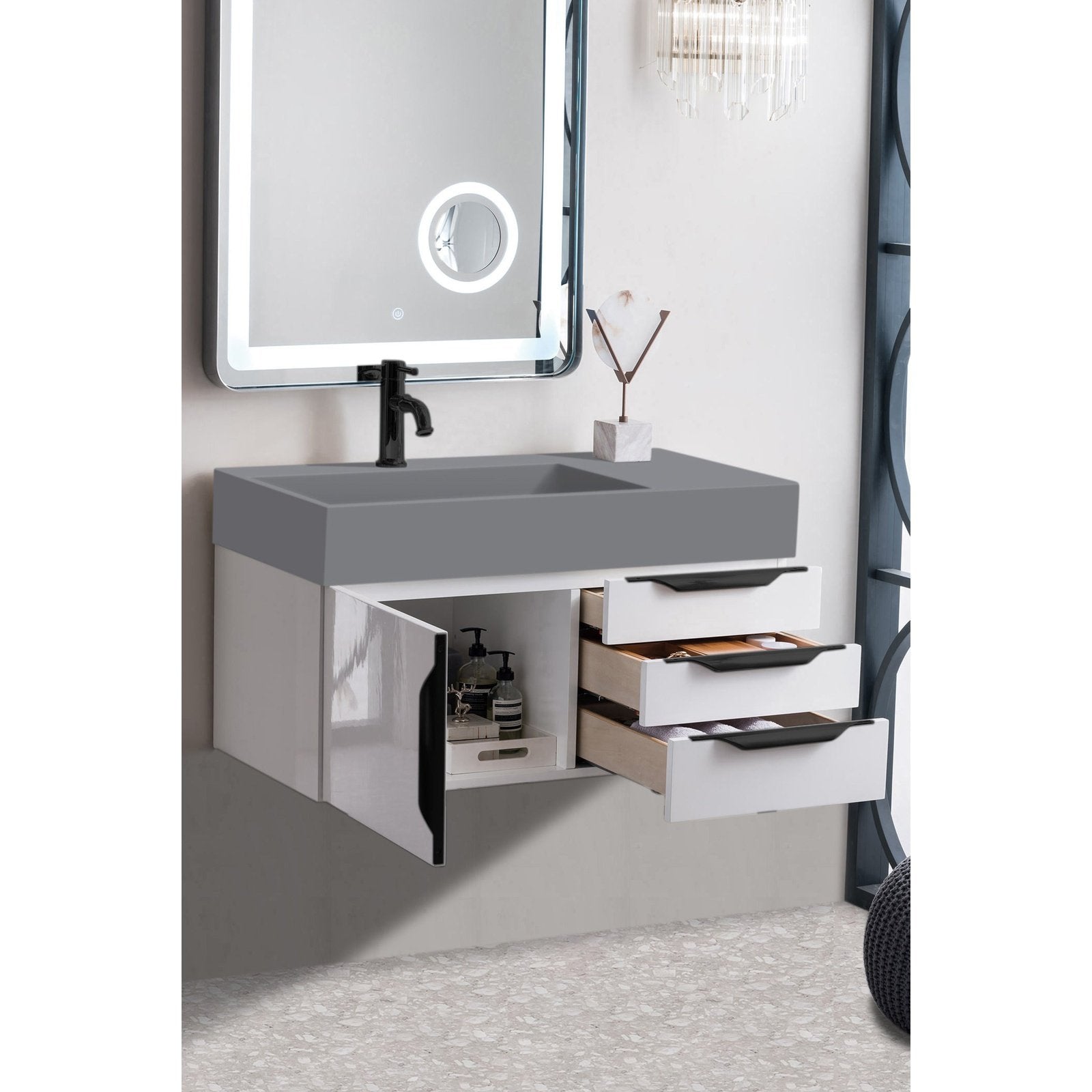James Martin Vanities Mercer Island 36" Single Vanity - 389-V36-AGR-G-DGG