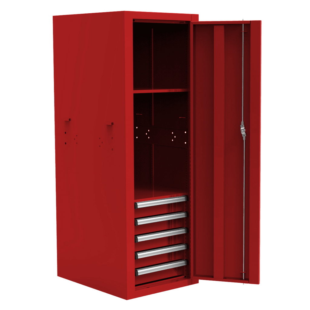 Homak 22" Pro II 5 Drawer Side Locker - BK08022052
