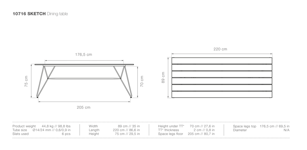 HOUE SKETCH Outdoor Dining Table - Procure Décor