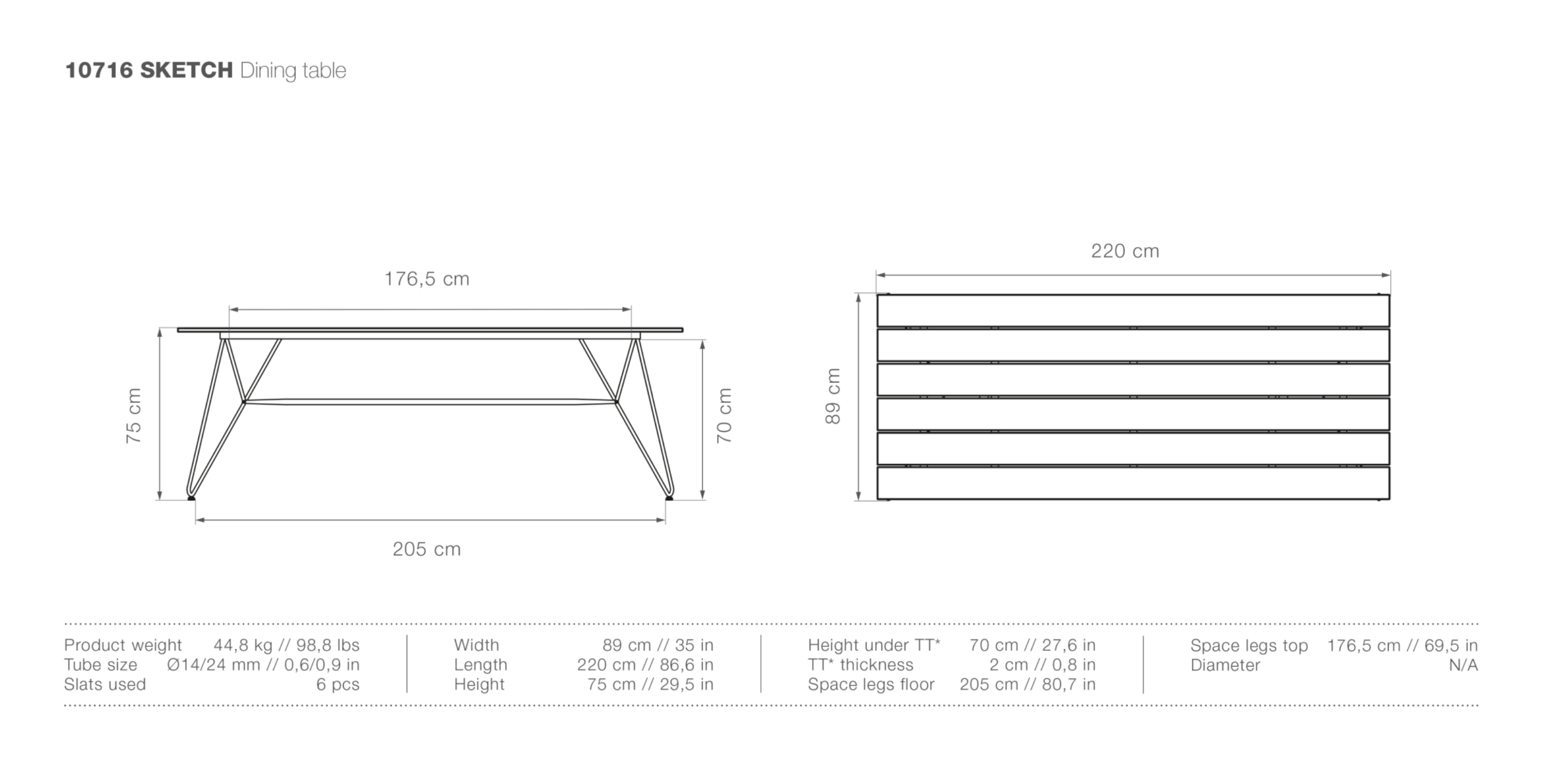 HOUE SKETCH Outdoor Dining Table - Procure Décor