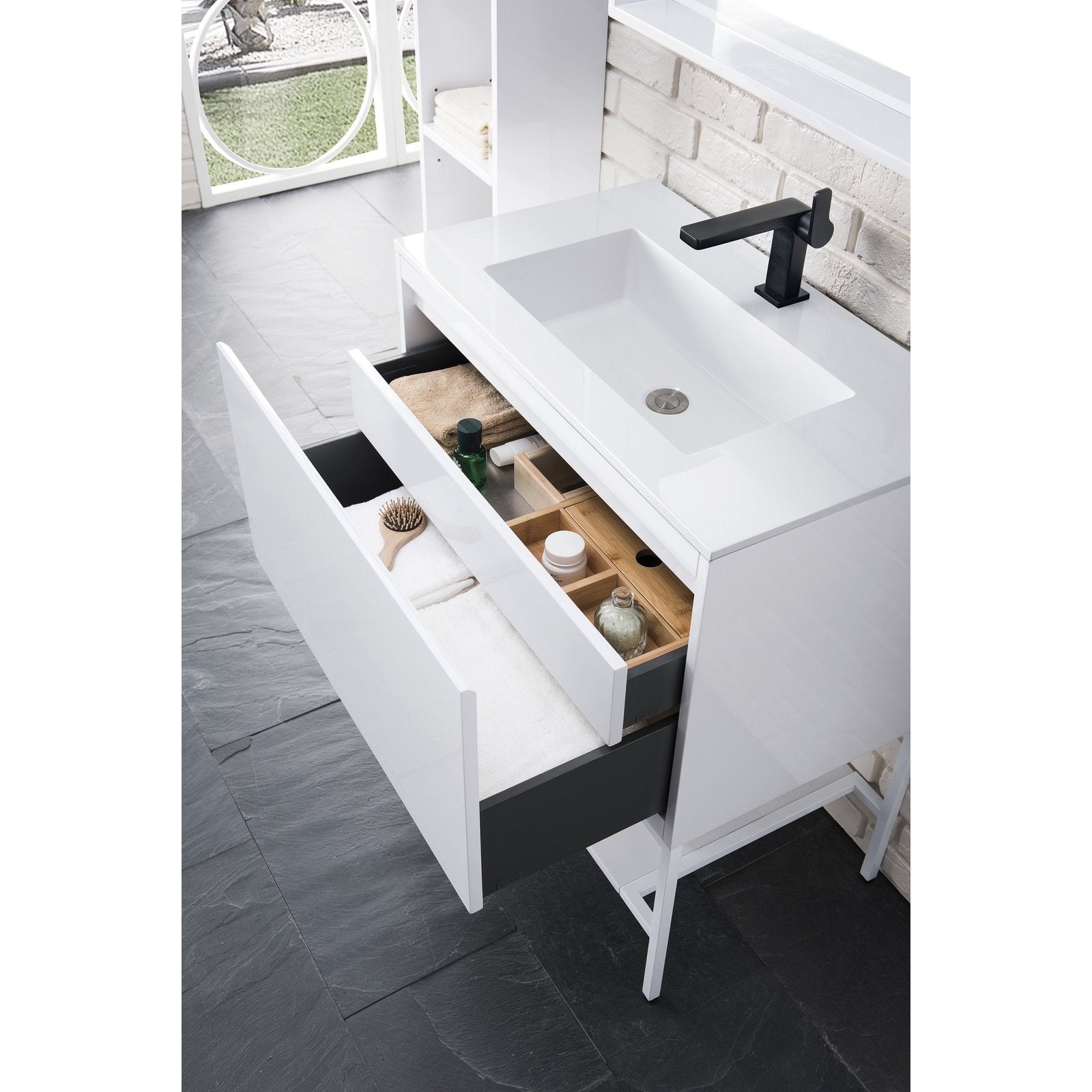 James Martin Vanities Milan 31.5" Single Vanity Cabinet - 801V31.5GWRGDCHB