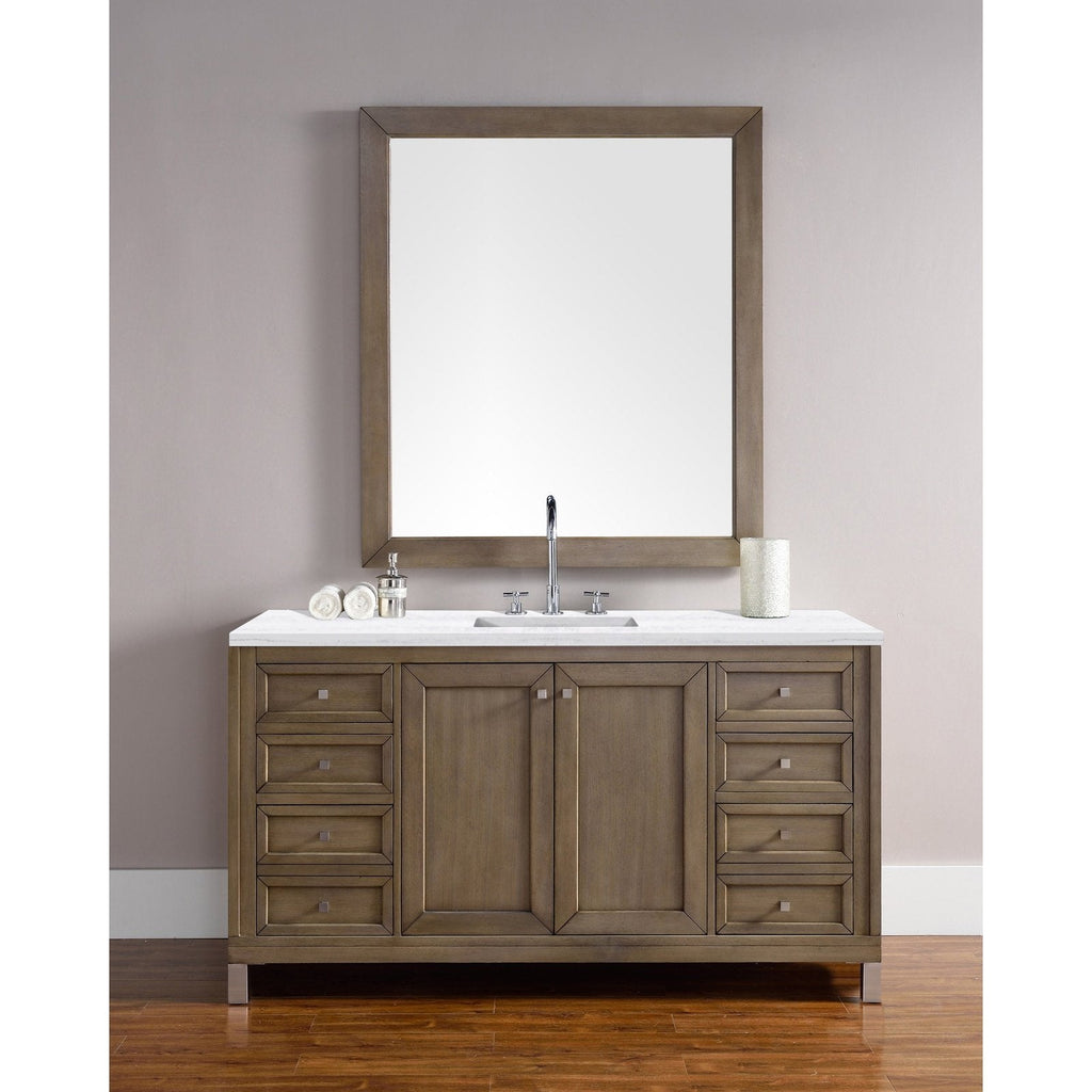 James Martin Vanities Chicago 60" Single Vanity - 305-V60S-WWW-3AF