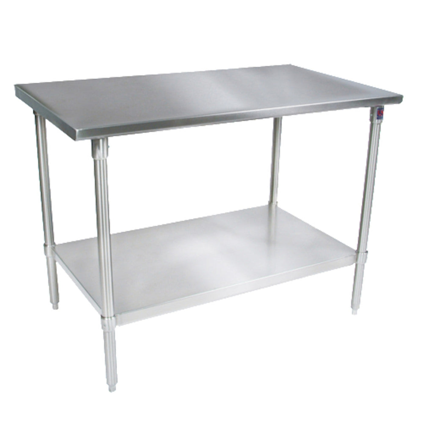 John Boos ST6-3060SSK 60"W x 30"D Stainless Steel Work Table, Adjust. Undershelf - JBST63060SSK