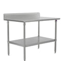John Boos ST6R5-2460SSK 60" W x 24" D Stainless Steel Work Table, 5" Backsplash - JBST6R52460SSK