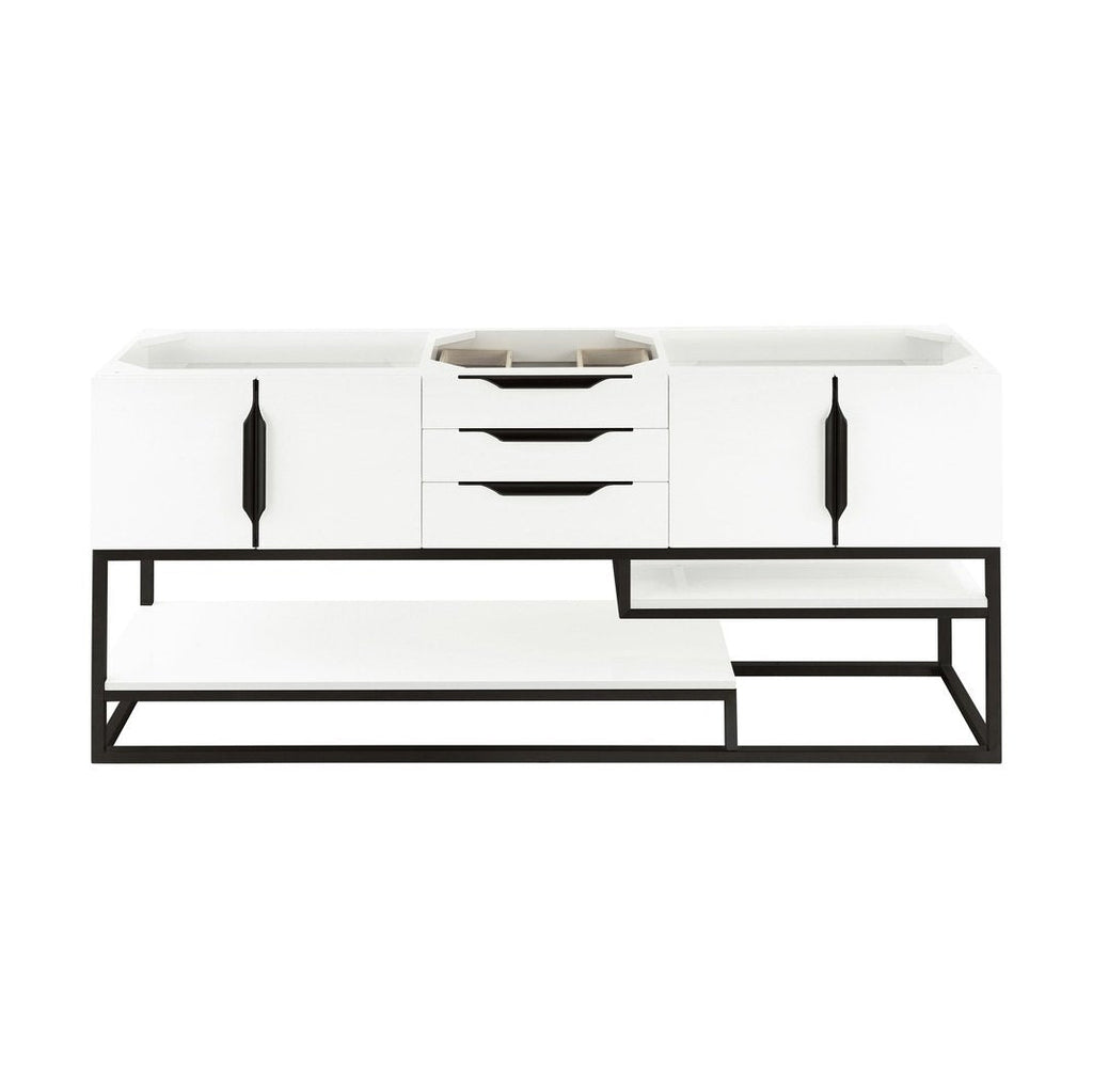James Martin Vanities Columbia 72" Double Vanity - 388-V72D-AGR-MB-DGG