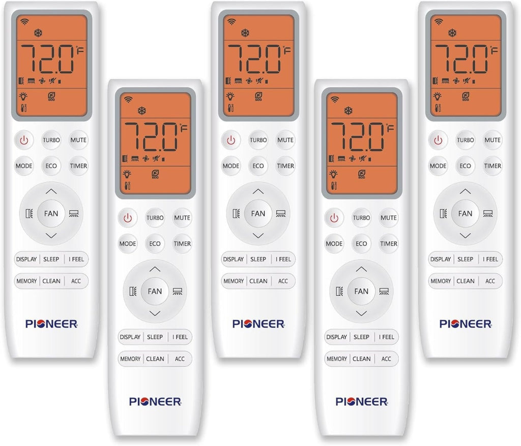 Pioneer Quint Split 45000 BTU 3.75-Ton Quantum Ultra Wi-Fi 22 SEER Energy-Star Multi (5) Zone Wall Mount Air Conditioner Heat Pump 230-Volt - WYT050GLSI24M5-9W-9W-9W-9W-9W