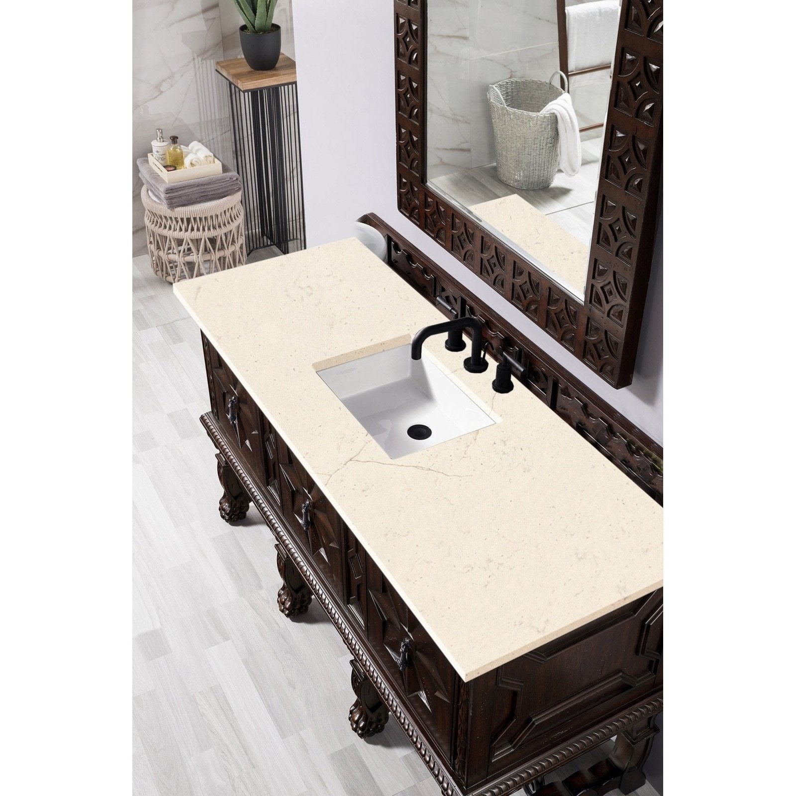 James Martin Vanities Balmoral 60" Single Vanity Cabinet - 150-V60S-ANW-3AF