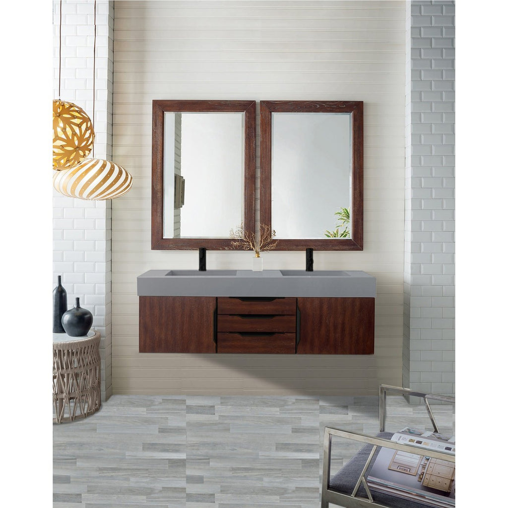 James Martin Vanities Mercer Island 59" Double Vanity - 389-V59D-AGR-G-DGG