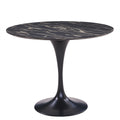 New Pacific Direct Allie 39" Striped Ebony Wood Veneer Round Dining Table -  6300054