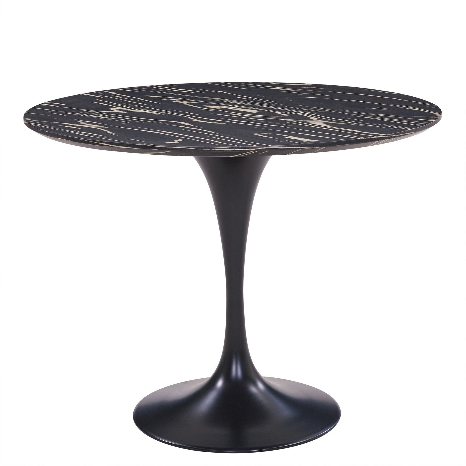 New Pacific Direct Allie 39" Striped Ebony Wood Veneer Round Dining Table -  6300054