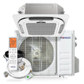 Pioneer Quantum Ultra 23,000 BTU 22.5 SEER2 230V 8-Way Ceiling Cassette Ductless Mini-Split Air Conditioner Inverter Heat Pump Full Set - CYT024GLSI24RL-10S