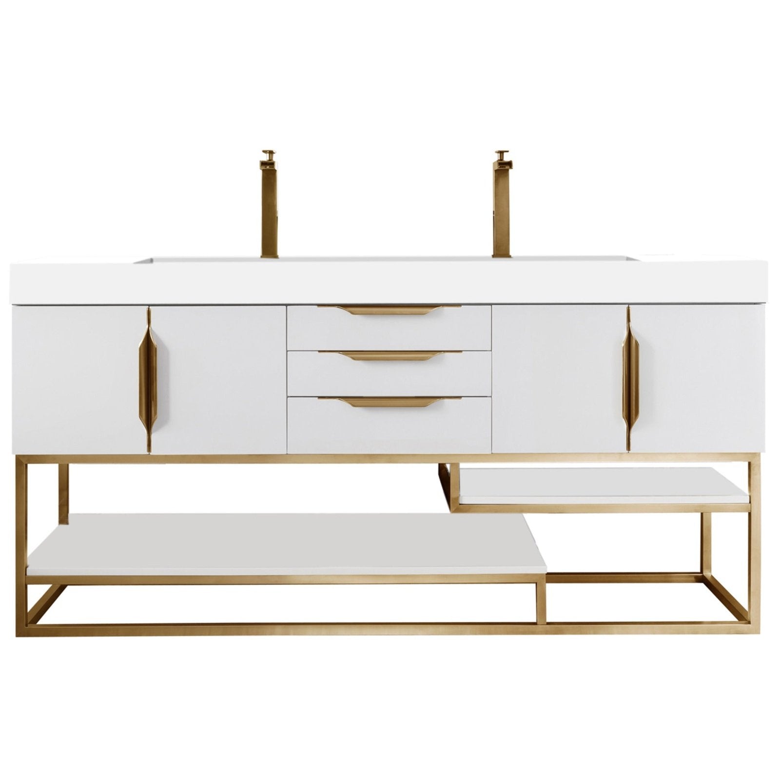 James Martin Vanities Columbia 72" Double Vanity - 388-V72D-AGR-MB-DGG
