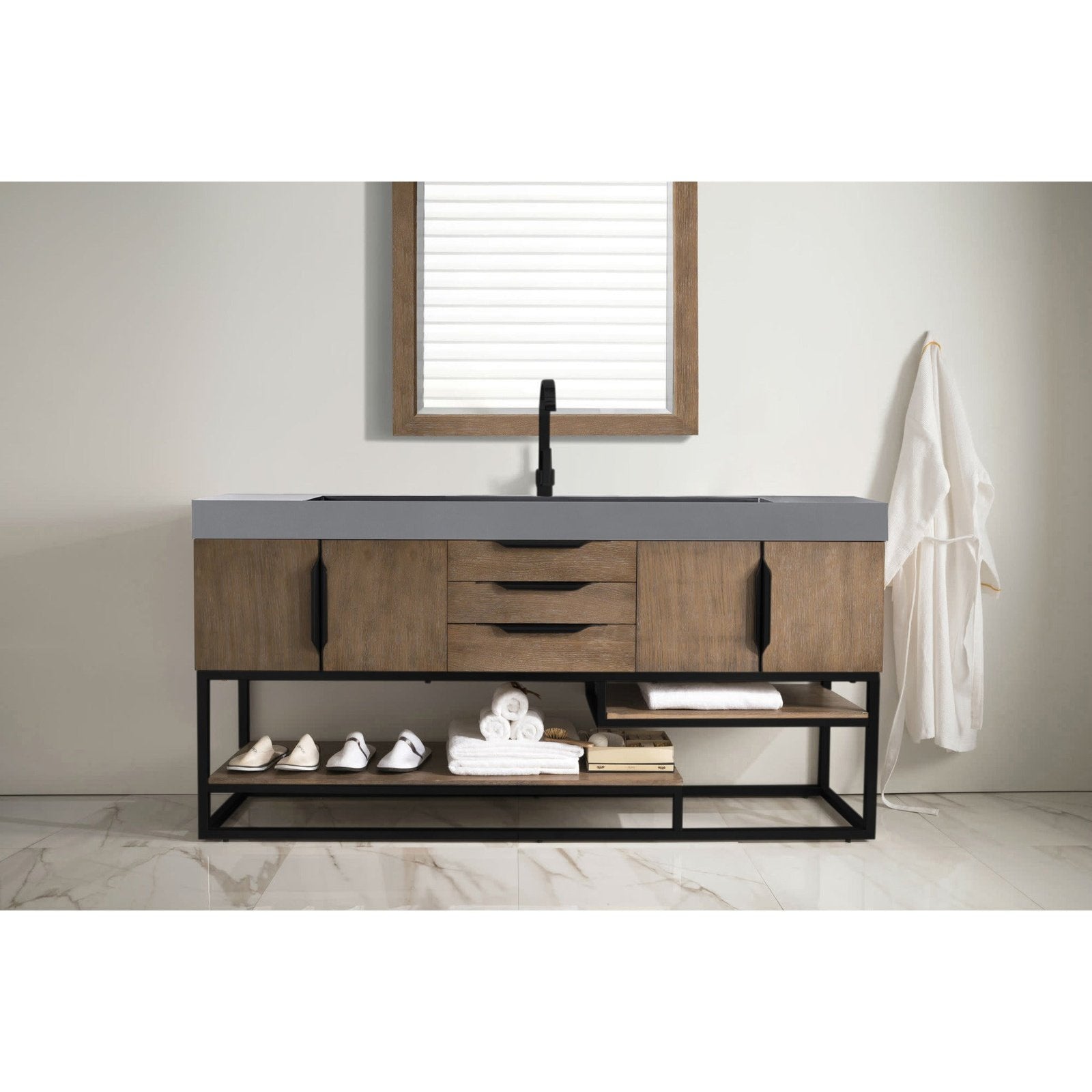 James Martin Vanities Columbia 72" Single Vanity - 388-V72S-AGR-MB-DGG