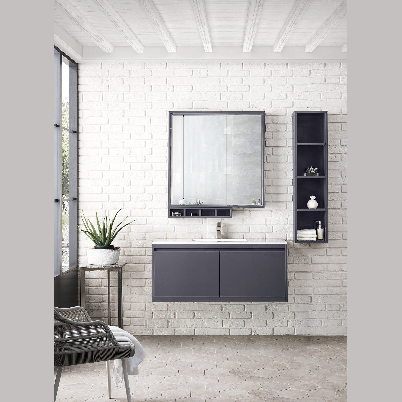 James Martin Vanities Milan 47.3" Single Vanity Cabinet - 801V47.3GWRGDCHB