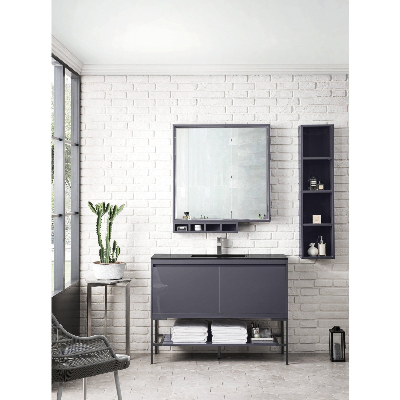 James Martin Vanities Milan 47.3" Single Vanity Cabinet - 801V47.3GWRGDCHB