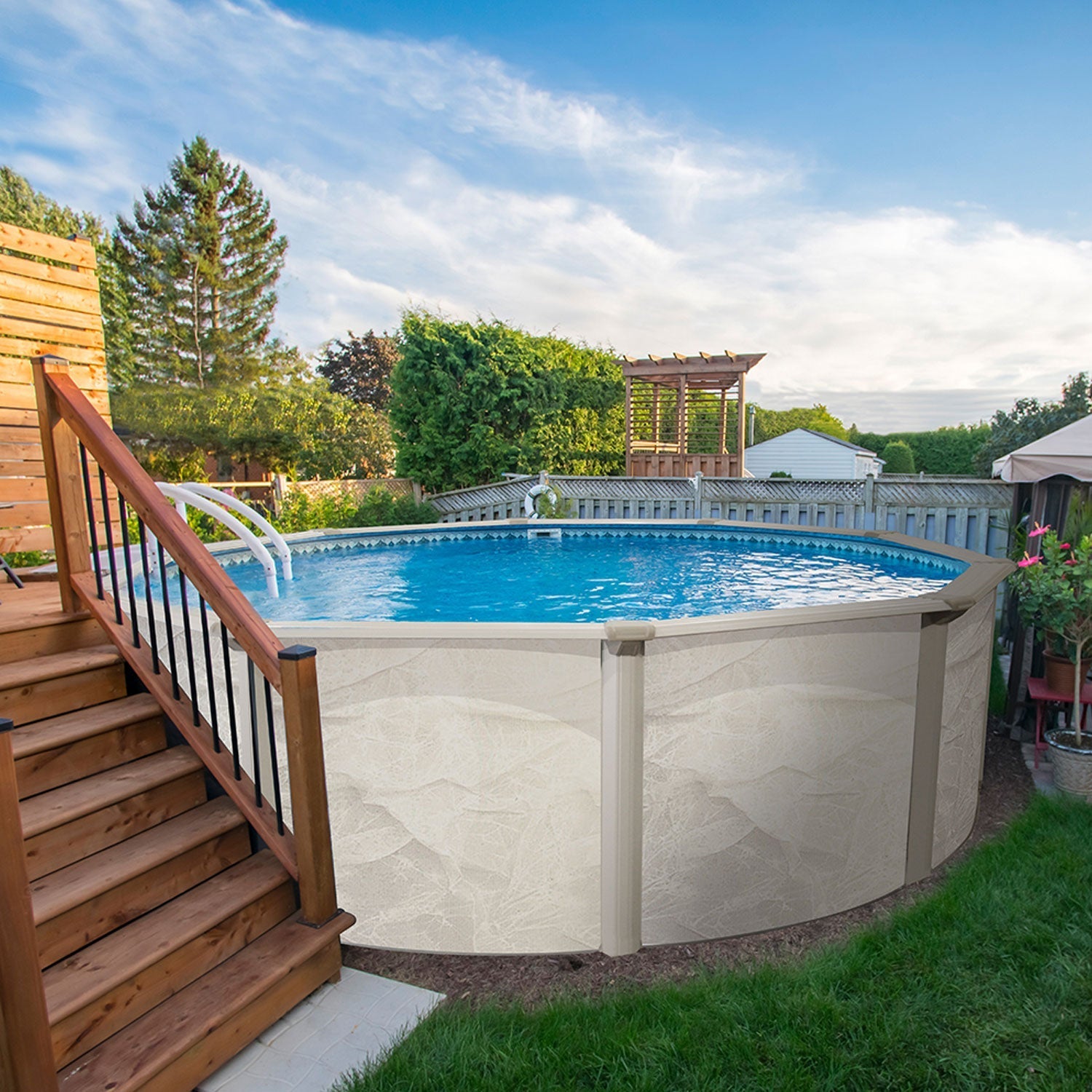 Aquarian Phoenix Series 15 Foot x 52 Inch Steel Frame Above Ground Swimming Pool  - 102337