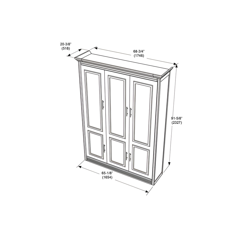 Queen Murphy Bed, Walnut Coventry Series by Leto Muro