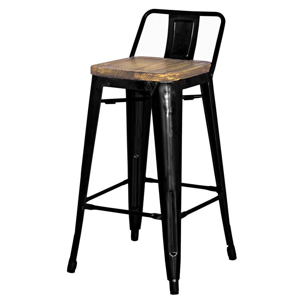 New Pacific Direct Metropolis Low Back Bar Stool, (Set of 4) -  938537-B