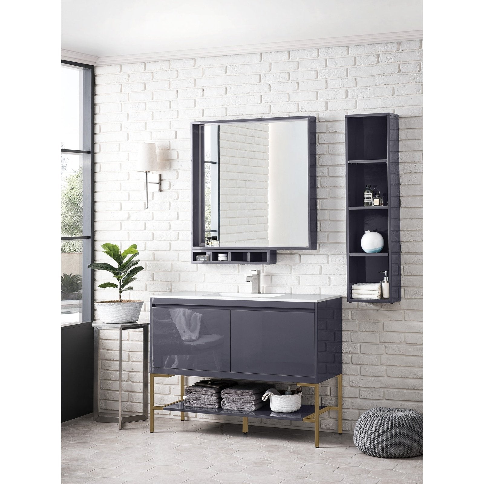 James Martin Vanities Milan 47.3" Single Vanity Cabinet - 801V47.3GWRGDCHB
