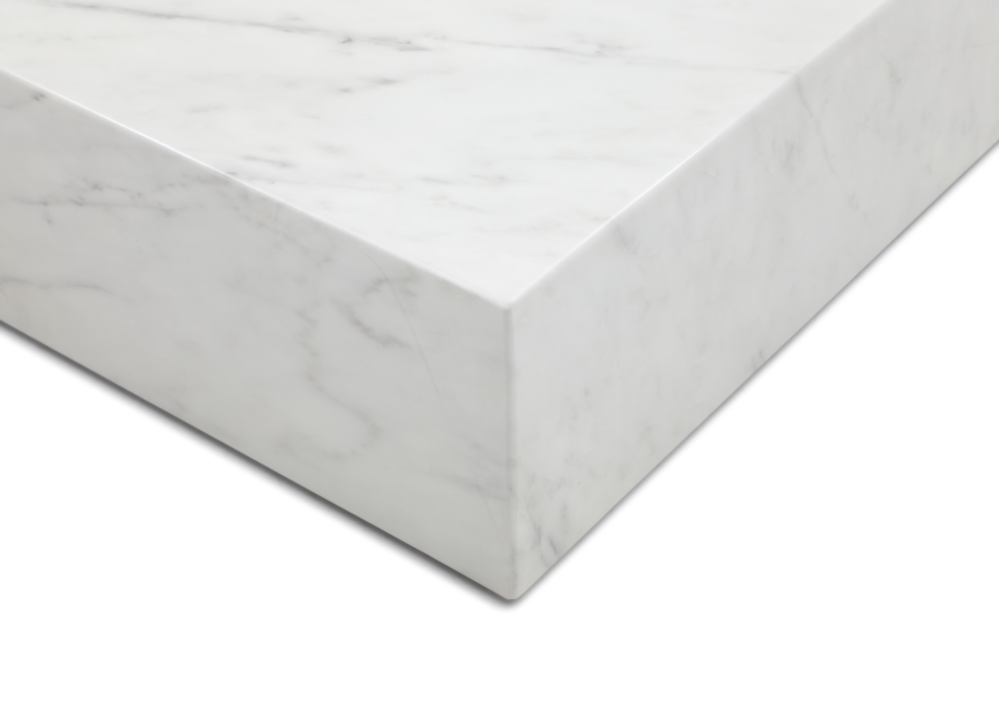 Whiteline Modern Living Cube Rectangle Coffee Table in White Color - CT1667R-WHT