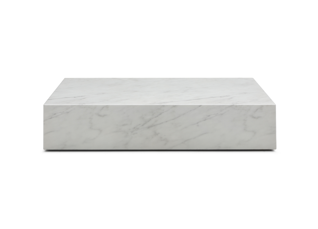 Whiteline Modern Living Cube Rectangle Coffee Table in White Color - CT1667R-WHT