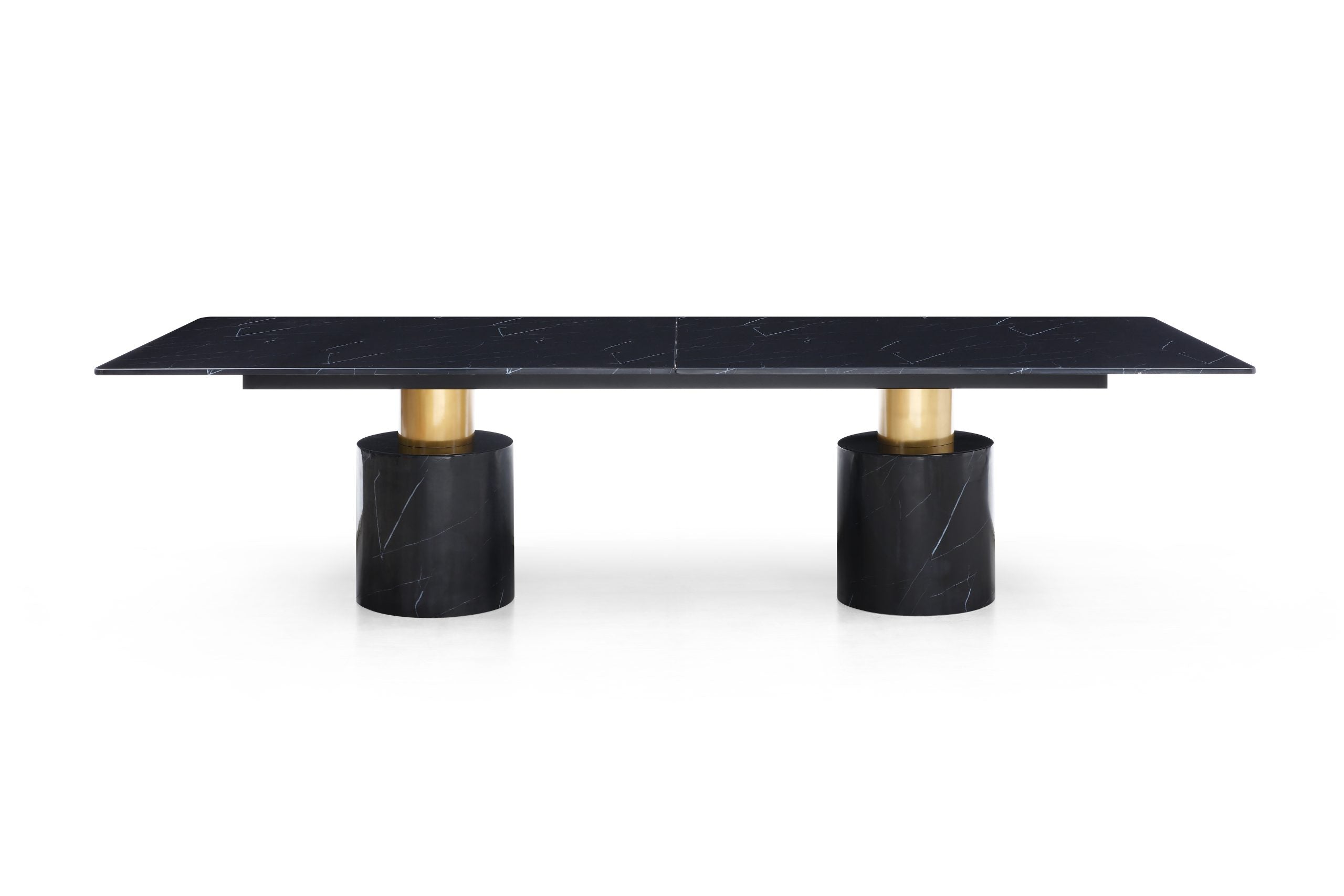 Whiteline Modern Living Geneva Extra Large Dining Table Cylinder -DT1640XL-GLD