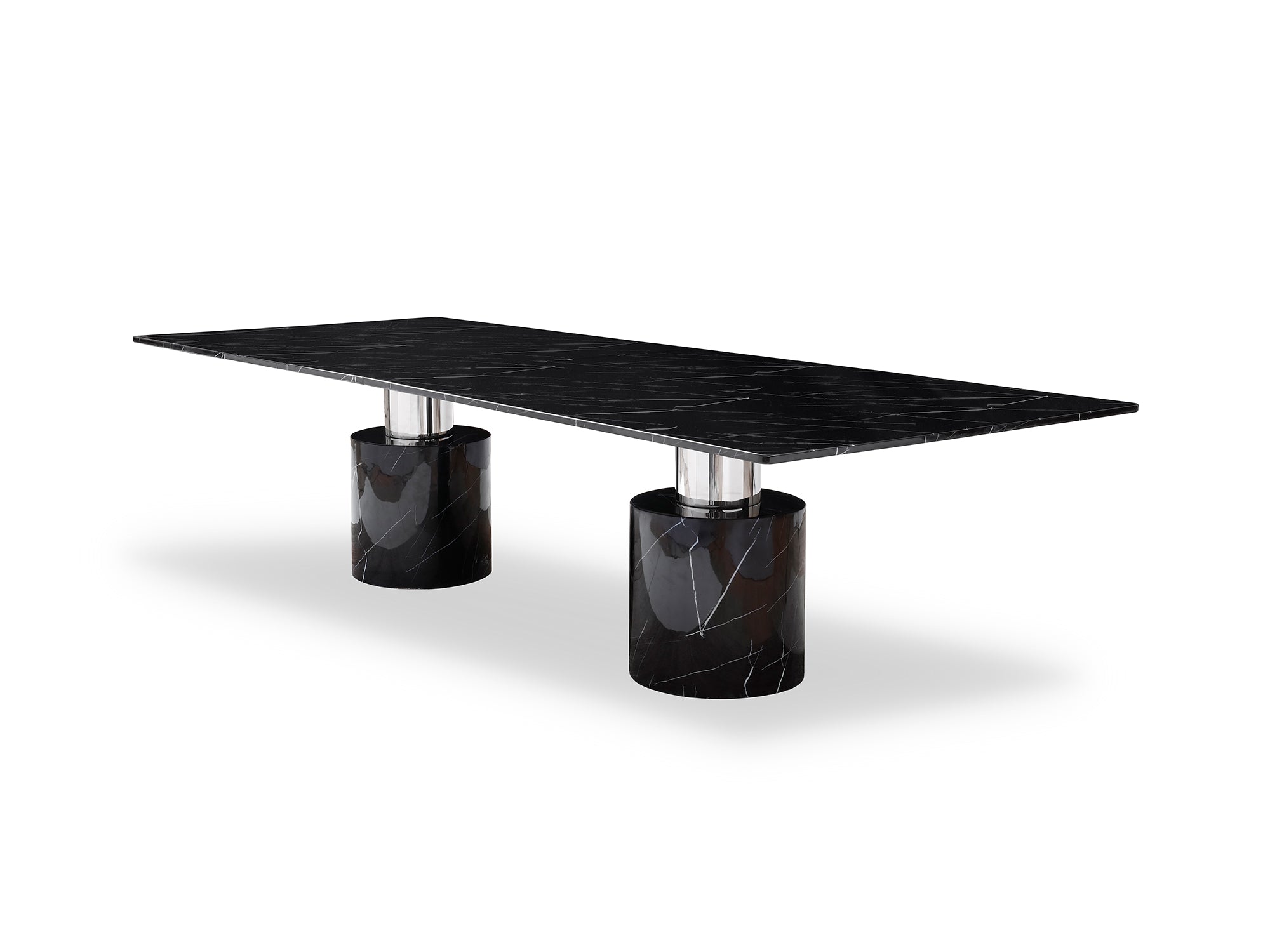 Whiteline Modern Living Geneva Extra Large Dining Table Cylinder -DT1640XL-GLD