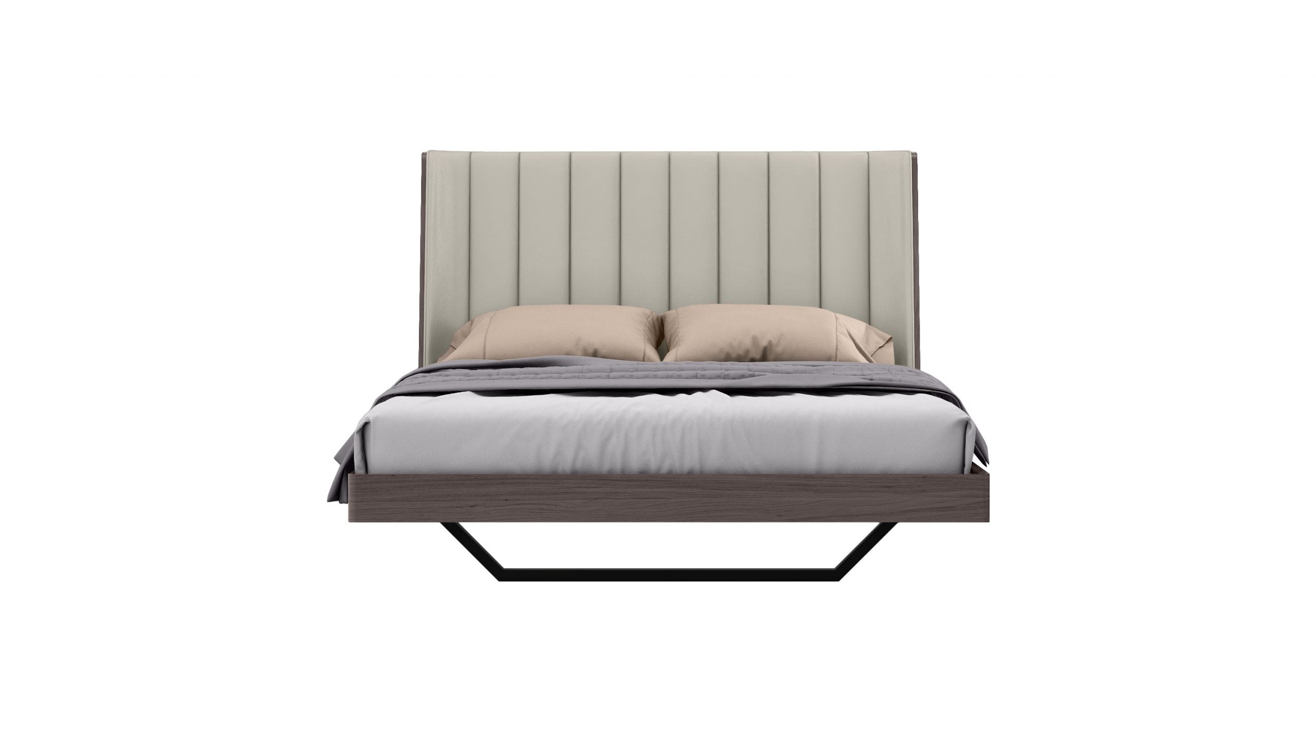 Whiteline Mods - Berlin Bed Queen BQ1754 - BQ1754-CNUT/LGRY
