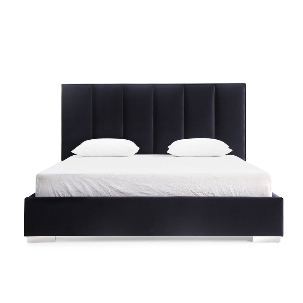 Whiteline Mods - Velvet Queen Bed BQ1655 - BQ1655-WHT